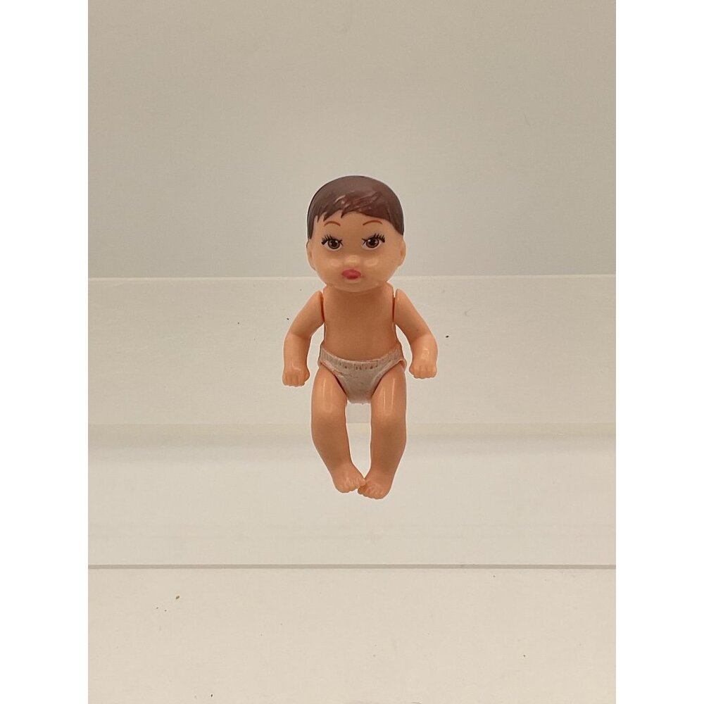 Mattel Barbie Little Brother/Sister Baby Doll With Brown Hair & Diaper